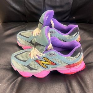 New Balance 9060 Warped Multi-Color Women shoes but only comes in men sizes